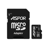 Карта памяти Aspor MicroSDXC 256GB UHS-III (Class 10) + SD adapter