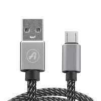 Кабель Aspor A131L USB – Micro 2.1A/2м- графит