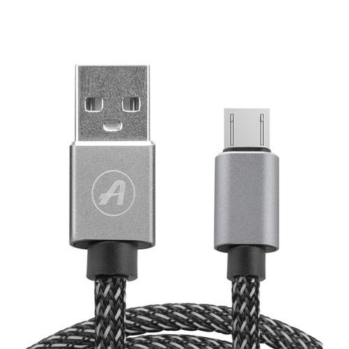 Кабель Aspor A131L USB – Micro 2.1A/2м- графіт