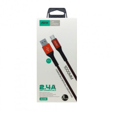 Кабель Aspor A166 USB – Micro 2.4A/1м- черный