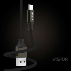Кабель Aspor AC-11 USB – Micro 2.4A/1.2м- черный