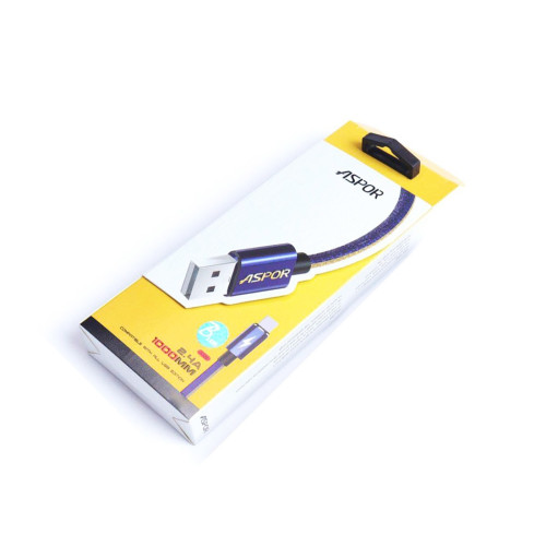 Кабель Aspor A126 USB – Lightning 2.1A/1.2м- чорний
