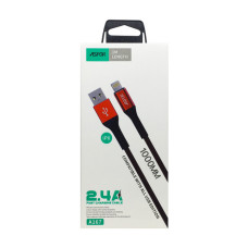 Кабель Aspor A167 USB – Lightning 2.4A/1м- червоний