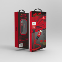 Кабель Aspor AC-12 USB – Lightning 2.4A/1.2м- серый