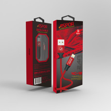 Кабель Aspor AC-12 USB – Lightning 2.4A/1.2м- чорний