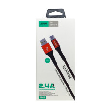 Кабель Aspor A168 USB – Type-C 2.4A/1м- красный