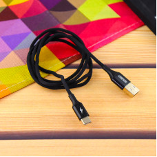 Кабель Aspor AC-13t USB – Type-C 2.4A/1.2м- черный
