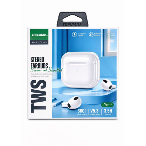 Bluetooth наушники Topomax TW-4- белый Bluetooth наушники Topomax TW-4- белый