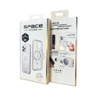 Чохол накладка Space Magnetic Wireless Charge для iPhone 17 Pro- прозорий