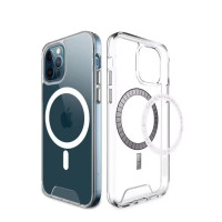 Чехол накладка Space Magnetic Wireless Charge для iPhone 17 Pro Max- прозрачный