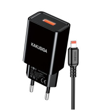 Зарядний пристрій Kakusiga KSC-1644 (1USB/5A) + USB кабель Lightning- чорний