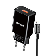 Зарядний пристрій Kakusiga KSC-1644 (1USB/5A) + USB кабель Micro- чорний