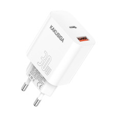 Зарядний пристрій Kakusiga KSC-1639 (1USB/USB-C/30W)- білий