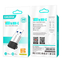 Переходник Kakusiga KSC-1421 USB Male - Type-C Female- черный
