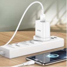 USB кабель Kakusiga KSC-982 Type-C (1м/3A) - белый