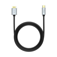 Дата кабель Type-C to Micro USB3.0 Kakusiga KSC-1528 (для HDD) 0.5м- чорний
