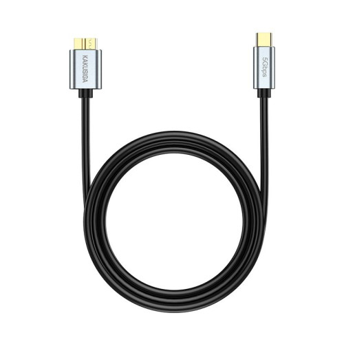 Дата кабель Type-C to Micro USB3.0 Kakusiga KSC-1528 (для HDD) 0.5м- чорний