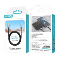 Дата кабель Type-C to Micro USB3.0 Kakusiga KSC-1528 (для HDD) 0.5м- чорний
