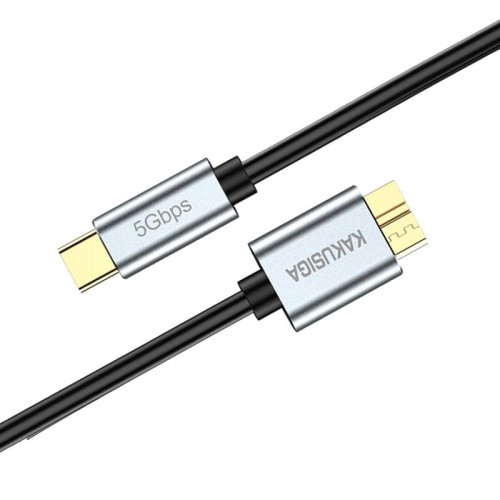 Дата кабель Type-C to Micro USB3.0 Kakusiga KSC-1528 (для HDD) 0.5м- чорний