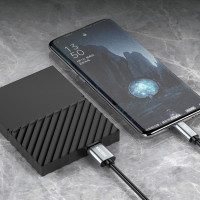 Дата кабель Type-C to Micro USB3.0 Kakusiga KSC-1528 (для HDD) 0.5м- чорний