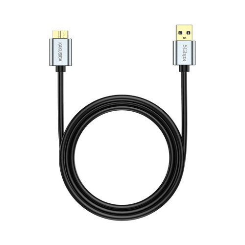 Дата кабель USB to Micro USB3.0 Kakusiga KSC-1527 (для HDD) 0.5м- чорний