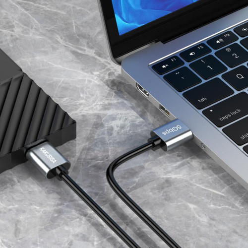 Дата кабель USB to Micro USB3.0 Kakusiga KSC-1527 (для HDD) 0.5м- чорний