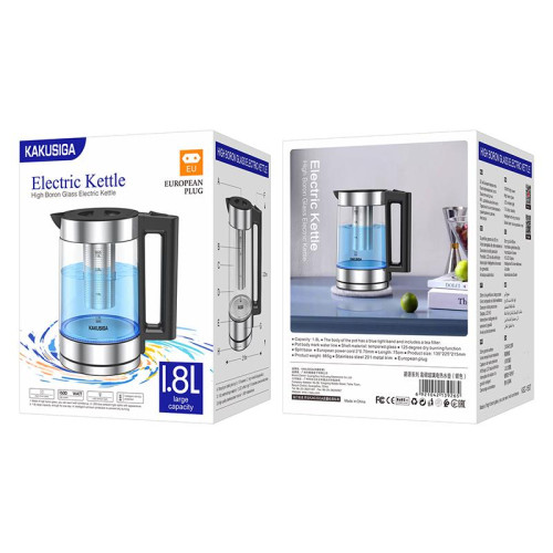 Электрочайник Kakusiga KSC-1507 Glass Led- серебристый