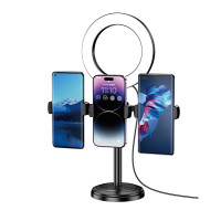 Настільна USB Кільцева LED Лампа Kakusiga KSC-1514 для прямих ефірів та стримів- чорний