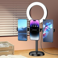 Настільна USB Кільцева LED Лампа Kakusiga KSC-1514 для прямих ефірів та стримів- чорний
