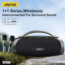 Bluetooth колонка Aspor A677 (300W)- черный