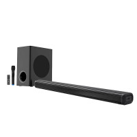 Домашний кинотеатр с караоке-саундбаром + сабвуфером Awei KT22 (пульт, 160 Вт, Bluetooth, AUX)- черный
