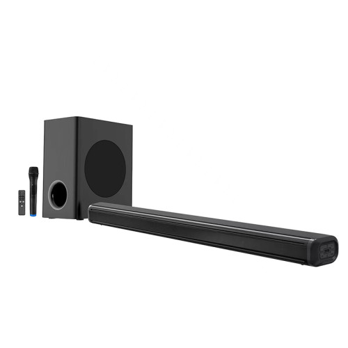 Домашний кинотеатр с караоке-саундбаром + сабвуфером Awei KT22 (пульт, 160 Вт, Bluetooth, AUX)- черный