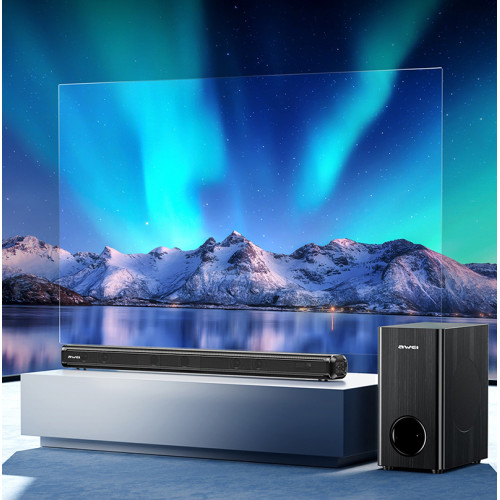 Домашний кинотеатр с караоке-саундбаром + сабвуфером Awei KT22 (пульт, 160 Вт, Bluetooth, AUX)- черный