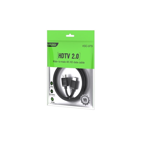 Кабель HDMI – HDMI 4K Kakusiga KSC-979 HDTV 2.0 (1м)- чорний