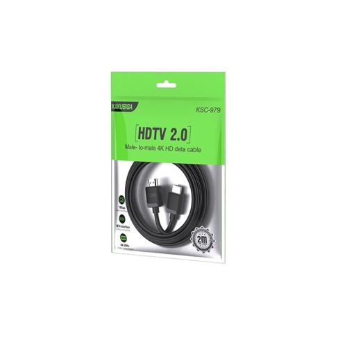 Кабель HDMI – HDMI 4K Kakusiga KSC-979 HDTV 2.0 (2м)- чорний