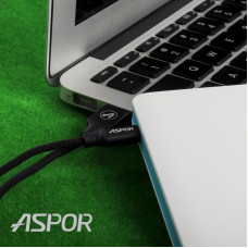 Портативний зарядний пристрій (Повербанк) Aspor A341 10000 mAh- біло-блакитний