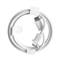 Кабель textile 60W Type-C to Type-C AAAA (тех.пак) - белый