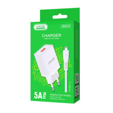 Мережевий зарядний пристрій Jokade JB022 (USB/5A) + кабель Lightning- білий