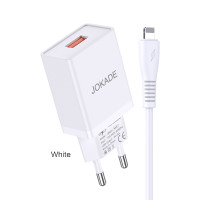 Мережевий зарядний пристрій Jokade JB022 (USB/5A) + кабель Lightning- білий