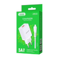 Мережевий зарядний пристрій Jokade JB022 (USB/5A) + кабель Micro- білий