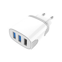 Сетевое зарядное устройство Aspor A812 (3USB/2.4A) + USB кабель Micro- белый