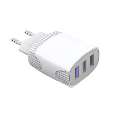 Мережевий зарядний пристрій Aspor A812 (3USB/2.4A)- білий