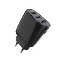 Мережевий зарядний пристрій Aspor A812 (3USB/2.4A)- чорний