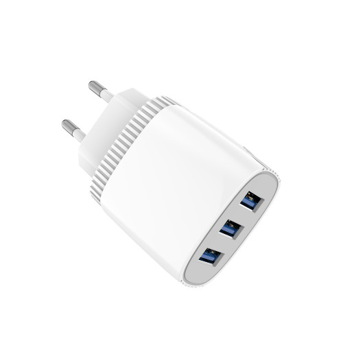 Мережевий зарядний пристрій Aspor A813 (3USB/3.4A) + USB кабель Micro- білий