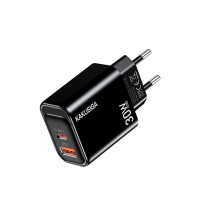 Мережевий зарядний пристрій Kakusiga KSC-1667 (USB-C/USB/30W)- чорний