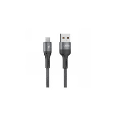 USB кабель Aspor AC-51 Micro Nylon Braided Fast Charge 5A/1м- темно-серый
