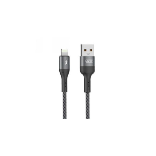 USB кабель Aspor AC-52 Lightning Nylon Braided Fast Charge 5A/1м- темно-сірий