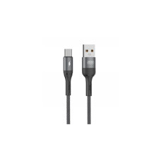 USB кабель Aspor AC-53 Type-C Nylon Braided Fast Charge 5A/1м- темно-серый