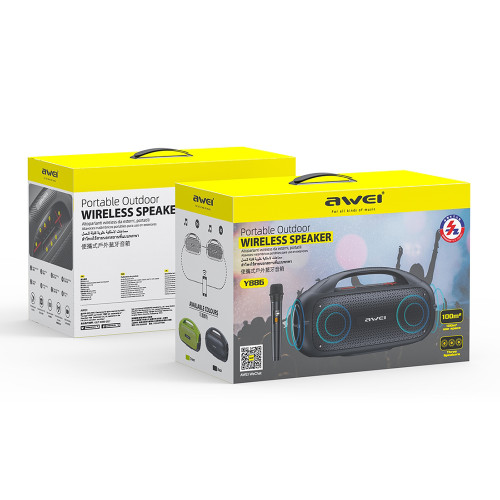 Bluetooth колонка Awei Y886 (80W)- черный