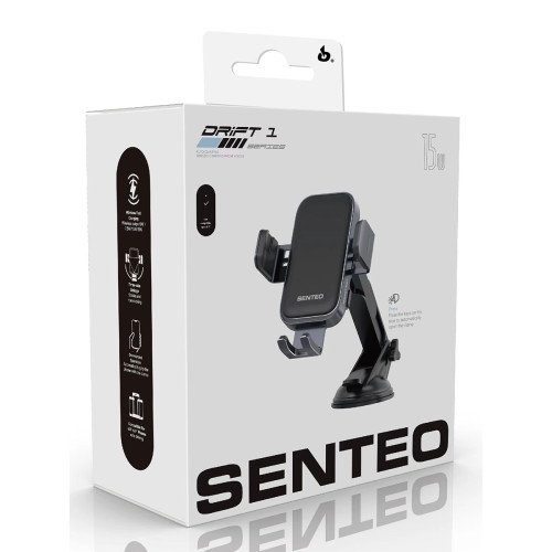 Holder (автотримач) Wireless Senteo SH-01 Drift 1 15W на плоску поверхню- чорний
